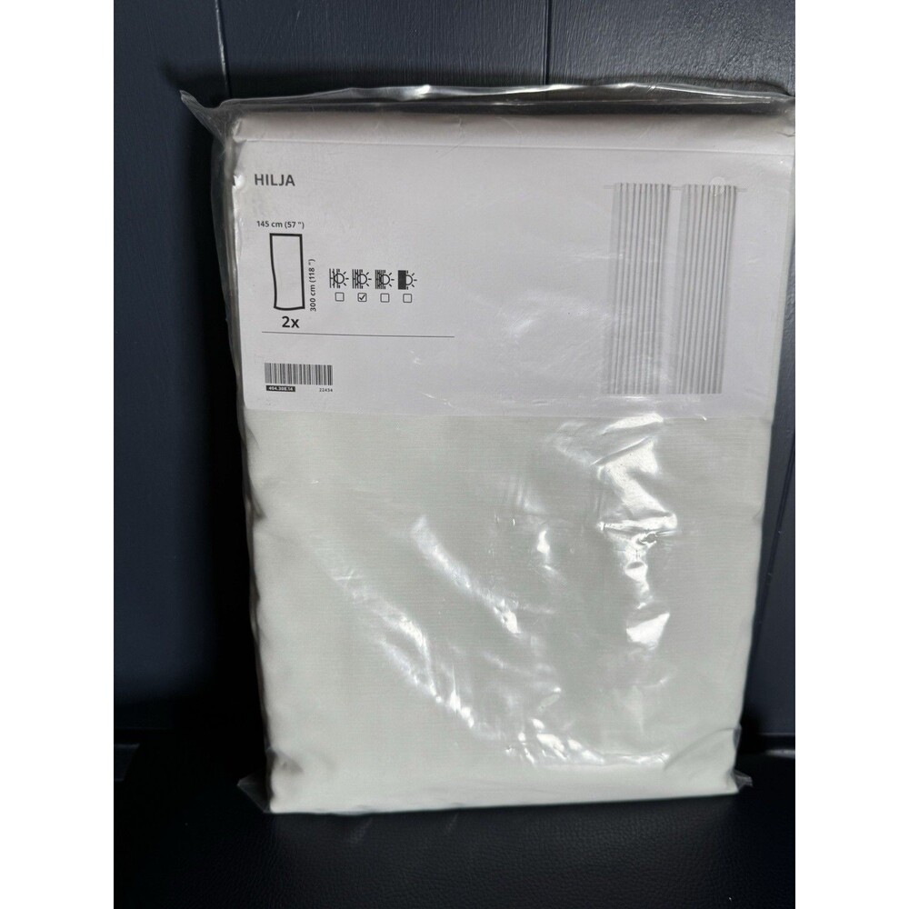 IKEA HILJA Curtains 57x98 White Sheer Panels | 1 Set of 2 panels NEW AND SEALED